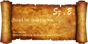 Szelle Boglárka névjegykártya